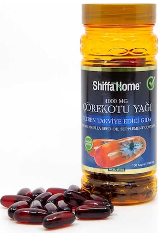 Çörekotu Yağı Softjel 100 Kapsül 1000 MG Shiffa Home