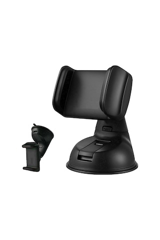 Lemestar Araç Telefon Tutucu Silikon 360 Dönen Mini Süspansiyon - Dashboard Cam Geri Görüş Ekranı Stant Abs Malzeme 5-9cm Genişlik Ayarı