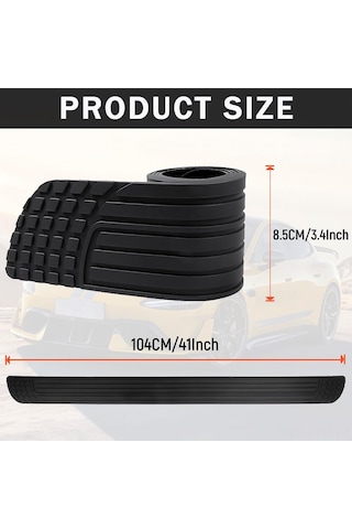 Geeksen Siyah Universal Araba Arka Tampon Koruması - Lastik Çizik Koruyucu Ve Çarpışma Önleyici Strip