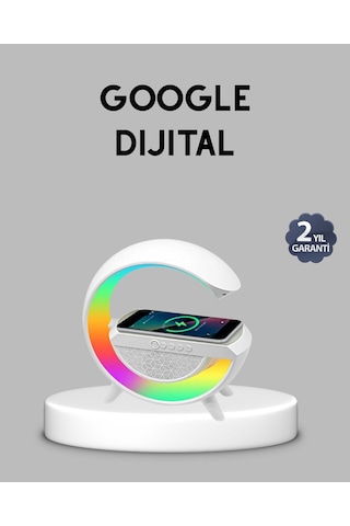 Kablosuz Şarjlı Bluetooth Hoparlör Ve Gece Lambası - Nfc Fm Radyo Rgb Işık Çok Renkli