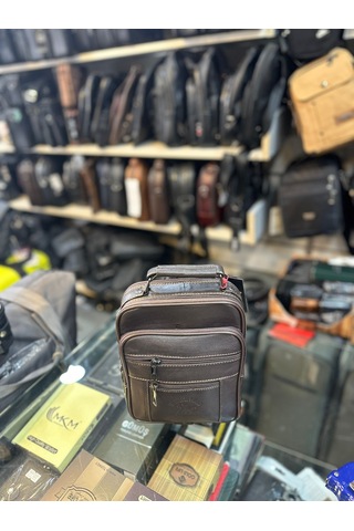 Trg Polo Kahverengi Deri El Çantası Acı Kahverengi