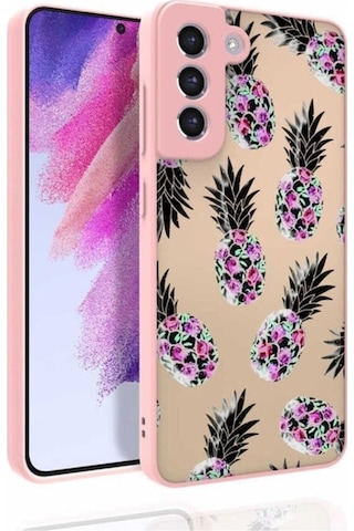 Galaxy S21 Fe Kılıf Desenli Kamera Korumalı Parlak Zore Nora Kapak NO1