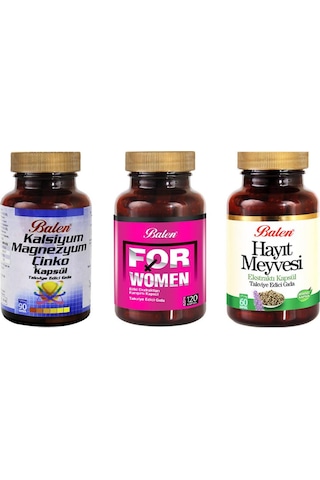 Balen For Woman(Bayan)+Hayıt Meyvesi +Kalsiyum Magnezyum Çinko