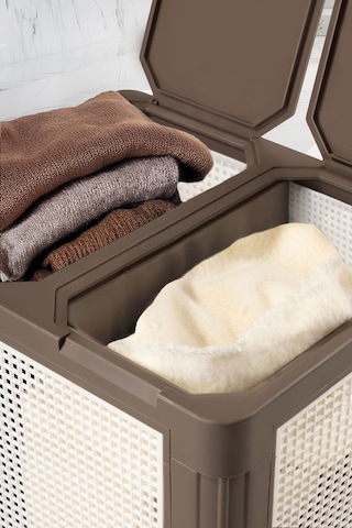 Smartduo İki Bölmeli Çamaşır Sepeti 84lt. İki Renkli Çok Renkli