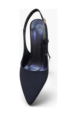Ayem Kadın Kadeh Topuklu Arkası Açık Stiletto Siyah Saten - 940817244 Siyah Saten