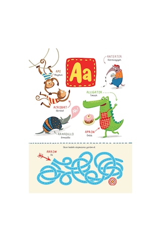 A'dan Z'ye Eğlenceli Resimlerle İngilizce İlk 200 Kelime