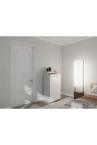 2 Kapaklı Çok Amaçlı Dolap Kül Gri Gri