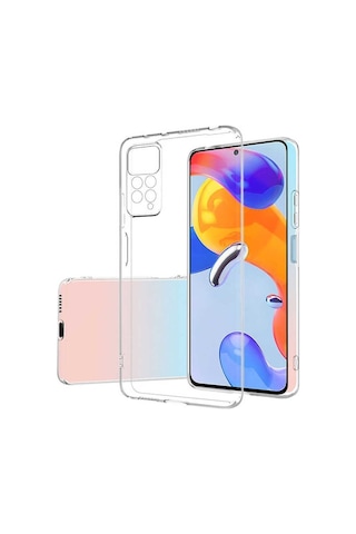 Xiaomi Redmi Note 11 Pro 5g Kılıf Kamera Korumalı Süper Silikon Kapak Col90111-clear