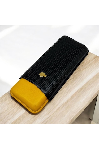 Cohiba Deri Puro Kılıfı 3lü Siyah/sarı 56ring