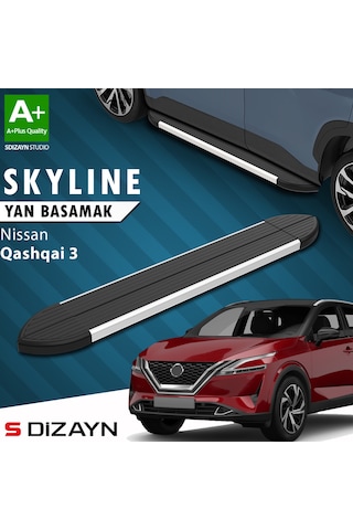 S-dizayn Nissan Qashqai 3 Skyline Aluminyum Yan Basamak 173 Cm 2021 Üzeri A+ Kalite