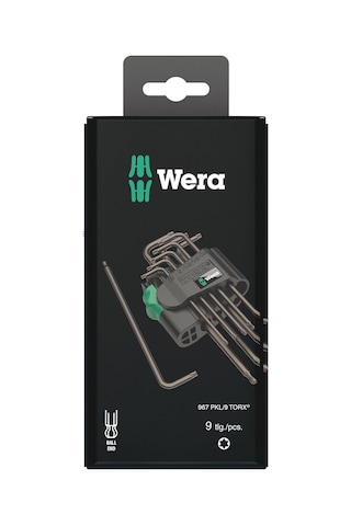 Wera 967 Pkl/9 Sb Torx L Anahtar Seti, Blacklaser, 9 Parça, Wera