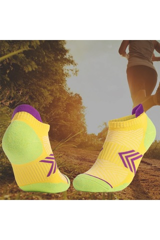 Folinda Kadınlar Koşu Çorabı M Beden Mavi 1 Çift - Pamuklu Esnek Fonksiyonel Spor Çorap Mavi