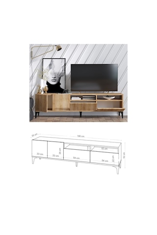 Decormet Ross Tv Sehpası Safir Meşe -dec-20047 Diğer