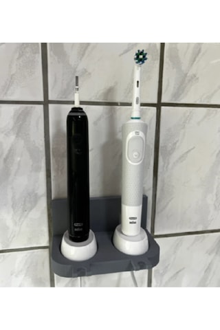 Oral B Çift Duvar Standı Gri