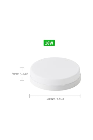 Yaozixa "18w Led Tavan Lambası - Mutfak, Yatak Odası Ve Koridor İçin Modern Aydınlatma 6500-7000k Beyaz Işık " Beyaz