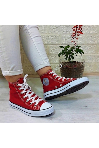 Fiyra 555 Kırmızı Uzun Unisex Sneaker Keten Spor Ayakkabı 001