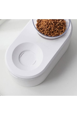 Dm Cbtx Şeffaf Hayvan Kasesi, Tahıl Saklama, Boyun Koruyucu Eğik Çiftli Kase Beyaz