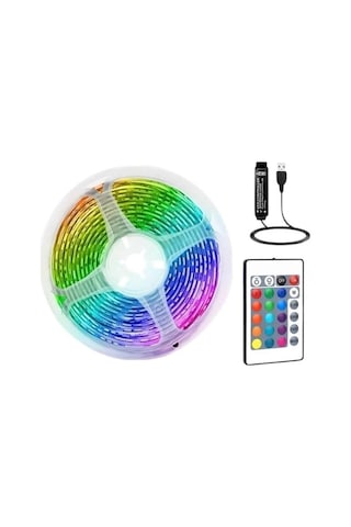 Ceylan Adam Rgb Şerit Led 10 Metre Led Işık Kumanda İle Kontrol Rgb