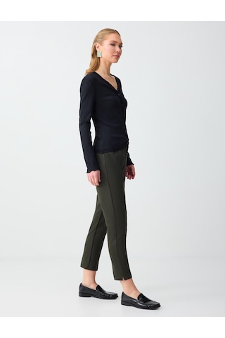 Jimmy Key Haki Yüksek Bel Normal Paça Örme Pantolon 6sw186515312
