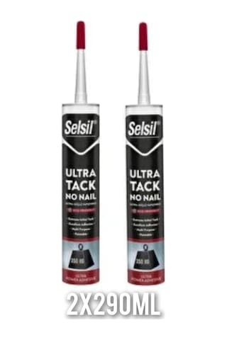 Selsil Ultra Tack No Naıl Ultra Güçlü Yapıştırıcı 2x290ml Selsil Ultra Tack No Naıl Ultra Güçlü Yapıştırıcı 2x290ml