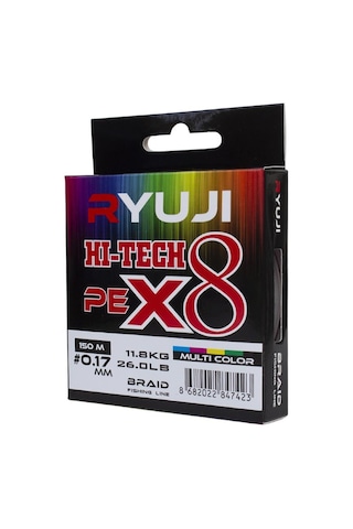 Ryuji Hi-tech X8 150m 0.10 Mm Multi Color İp Misina