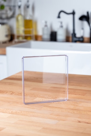 Finehome Belly Pleksi Kare Tepsi Şeffaf