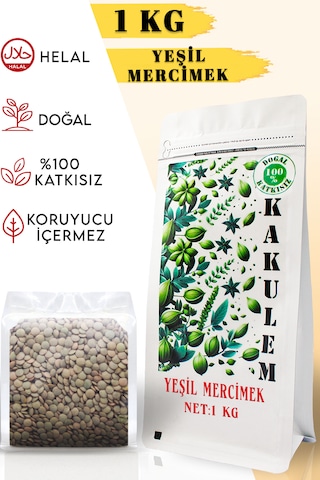 Kakulem Köy Mahsulu Yerli Yeşil Mercimek 1 KG