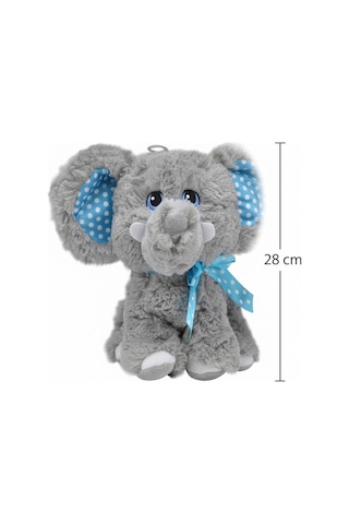 Peluş Sevimli Fil Mavi 28 Cm Sevimli Konforlu: Peluş Uyku Yastığı Sarılma Arkadaşı Dekoratif Oyuncak Çok Renkli