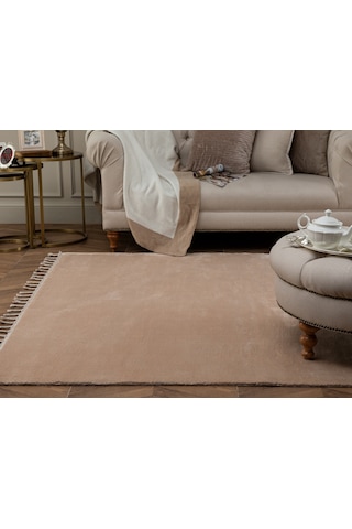 Madame Coco Carol Saçaklı Halı - Vizon - 80x300 Cm 8684427051573 Toprak 80 X 300 Vizon