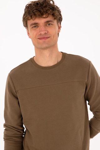 U.S. Polo Assn. Erkek Bisiklet Yaka Regular Fit Haki İnce Sweatshirt 50315455-VR027