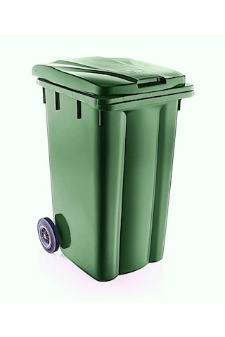 Omnipazar Sy-6510 Tekerlekli Kapaklı Plastik Çöp Konteyneri 240 Lt Yeşil Yeşil