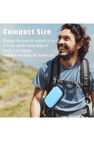 Vkemall Pulse Oksimetre Parmak Ucu Nabız Oksimetresi İçin Fermuarlı Sert Saklama Kutusu Düzenleyici Mini Mavi