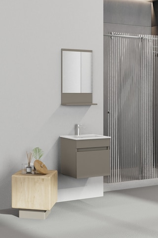 Biani Tome 50 Cm Banyo Dolabı Renk Latte