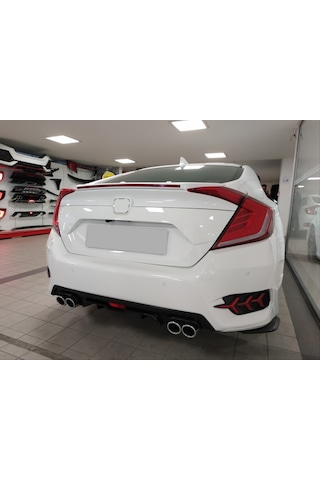 Honda - Civic 2016-2021 Uyumlu Fc5 Led Spoiler