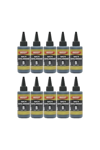 Ekoset Epson L565 L550 Siyah Uyumlu Mürekkep 100 ML 10'lu Set
