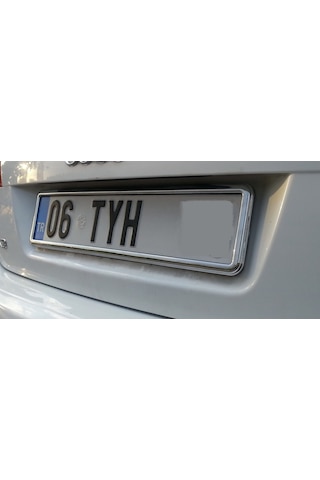 Krom Oto Plakalık 2 Adet Takım Oto Paslanmaz Plaka Çerçvesi Pvc 385512317