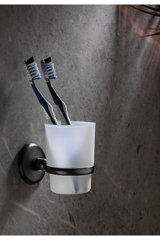 Yapışkanlı Diş Fırçalık Siyah S-105