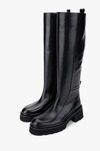 Valmenti Kadın Hakiki Deri Siyah Deri Casual Çizme 1046 22322 Bn Czm Sk24-25 Sıyah Dr Siyah Deri