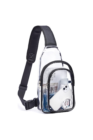 Fosenze Pvc Şeffaf Tek Omuz Çantası - Su Geçirmez, Hafif Ve Çok Amaçlı Günlük Sırt Çantası Çok Renkli