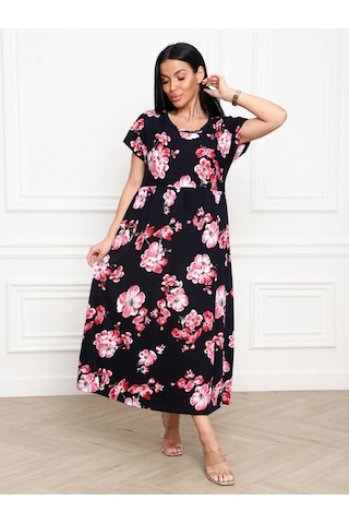 Rayantex 37 Büyük Beden Uzun Yaz Elbisesi 445037630
