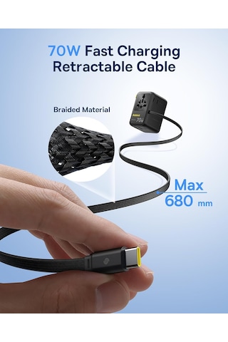 Baseus Enercore 70w Seyahat Adaptörü