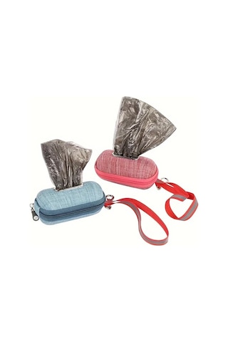 Elmpaly Mavi Köpek Dışkı Poşeti Dağıtıcısı, Tasma İle Taşınabilir Çöp Toplama Aksesuarı