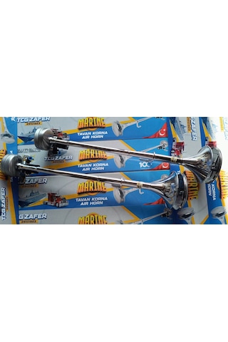 Tcg-23 Marin Metal Kromaj Kapaklı Tavan Korna Tekli Boy 63cm Takım 2 Adet