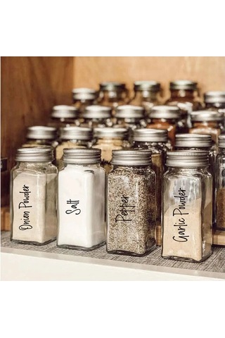 Lemestar 276 Parça Baharat Saklama Kavanozu Etiketi Seti, Mutfak Düzenleme Ve Organizasyon İçin Siyah Ve Beyaz Etiketler Diğer