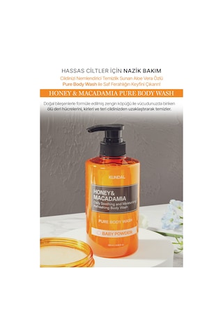 Kundal Honey & Macadamia Baby Powder Pure Body Wash 500 ML