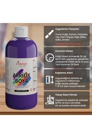 Mor Akrilik Boya 500gr
