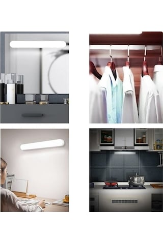 Şarjlı Mıknatıslı Sensörlü 3 Kademeli Martı Led Lamba Beyaz Usb Şarjlı Aydınlatma Diğer