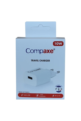 Compaxe Cta-521ıu 5v 2.1a 10w 1mt Usb 3.0 Ev Şarj Kafa + Lightnin Compaxe Cta-521ıu 5v 2.1a 10w 1mt Usb 3.0 Ev Şarj Kafa + Lightnin
