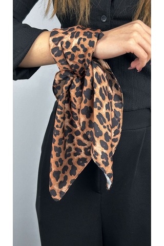 Leopar Desen, Fular 32, 56cmx56cm Leopar