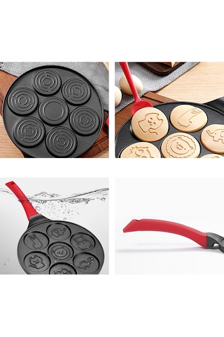 Yapışmaz Krep Tavası Siyah Siyah